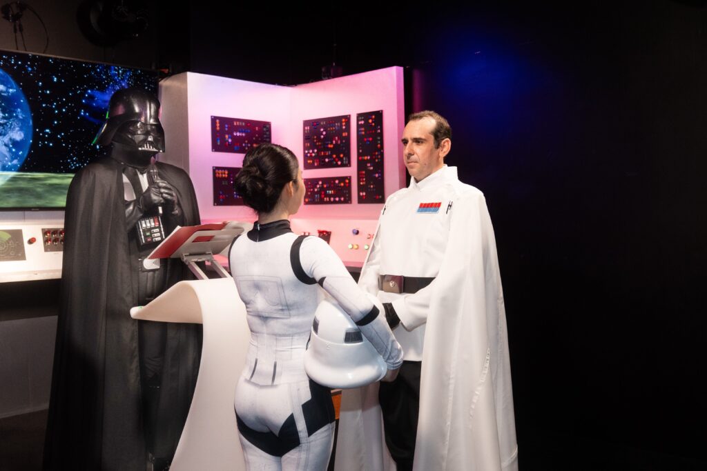 Dark Vadar Minister with Bride and Groom at Rock N Roll Wedding Chapel